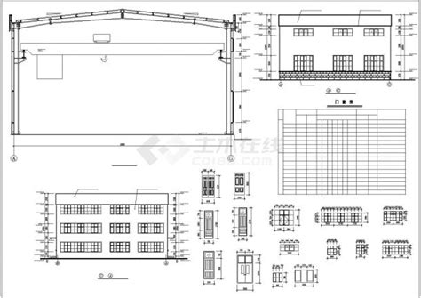 【最新】某钢结构厂房全套建筑设计方案cad图纸工业厂房土木在线