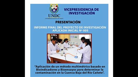 PRESENTACIÓN DEL INFORME FINAL PROYECTO DE INVESTIGACIÓN APLICADA