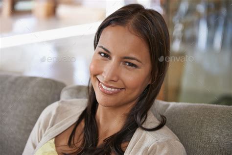 Having A Relaxed Afternoon Portrait Of An Attractive Young Woman