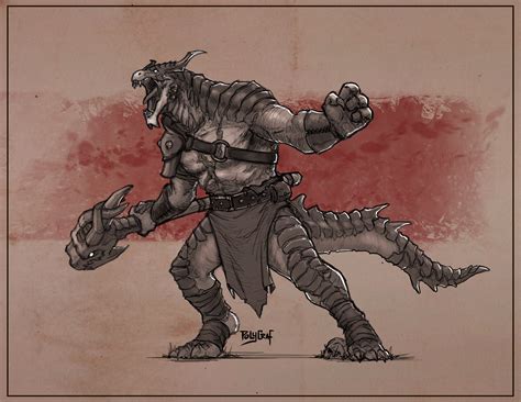 Dragonborn Barbarian Art