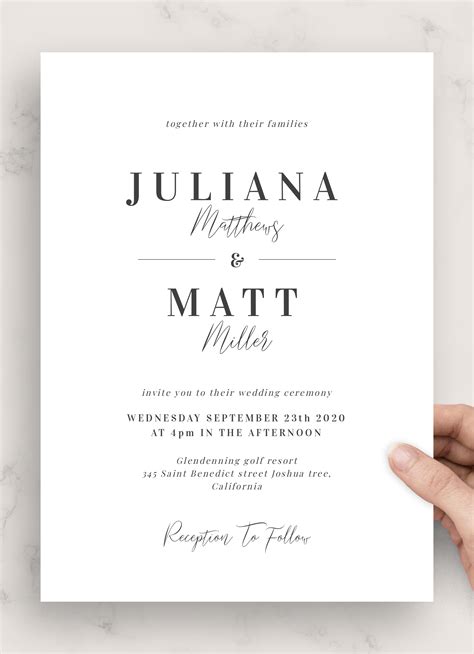 Minimalist Invitation Template