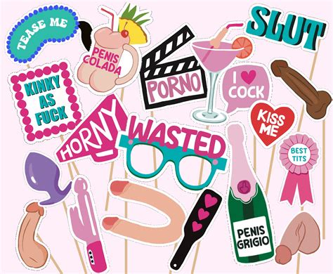 Printable Hen Party Photo Booth Props Fun Printable Bachelorette Party