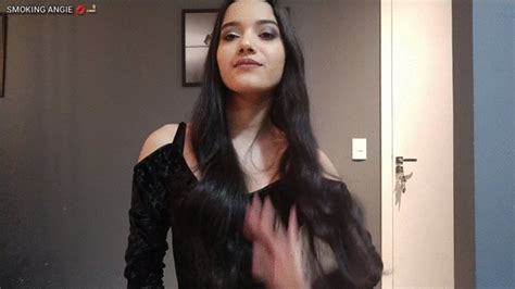 Smokey Eyes Velvet Blouse Nude Lips Smoking Close Up Smoking