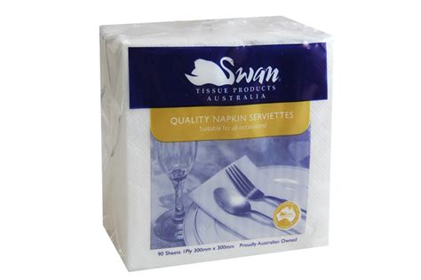 Swan 1 Ply Quality Napkin Serviettes 85pk