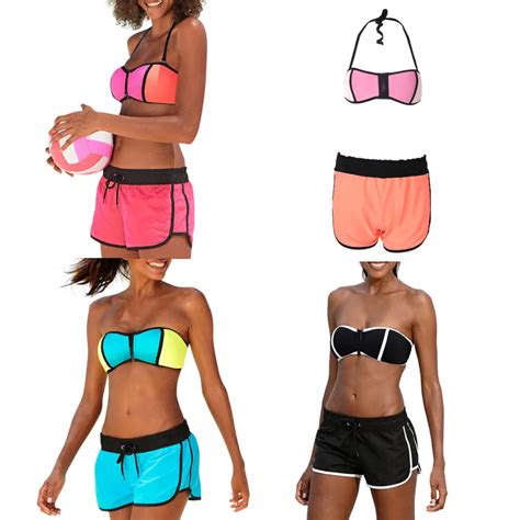 Women Two Piece Swimsuit Bikini Set Strappy Push Up Bra Low Waist