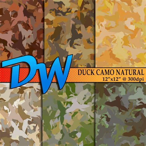 Duck Camouflage Camo Natural Colors Digital Paper Deal On High