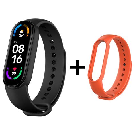 Xiaomi Mi Band Smart Bracelet Black Orange Strap