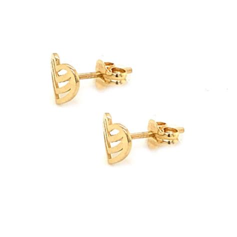 18k Gold Kids Earrings Childrens Gold Earrings The Jewelry Vine