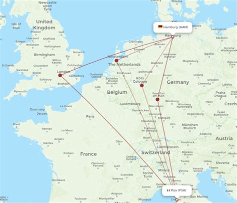 All Flight Routes From Pisa To Hamburg PSA To HAM Flight Routes