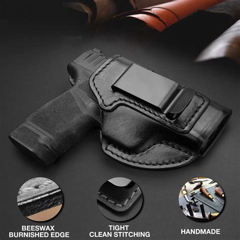 Handmade Leather Hellcat Holster, Concealed Carry Springfield Hellcat | polymerholster