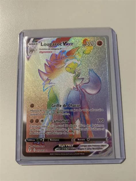 Carte Pokemon Lougaroc Vmax Rainbow Eb Volution C Leste Eur