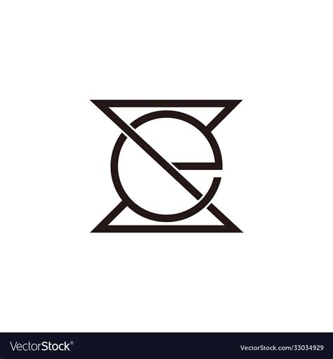 Abstract Letter Se Linked Overlapping Line Logo Vector Image