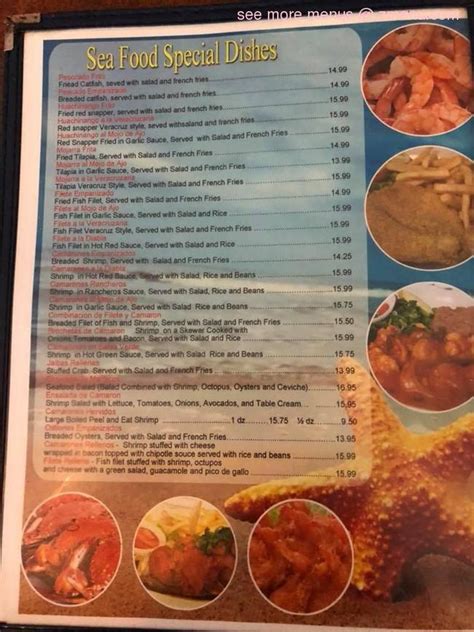 Online Menu Of Mariscos La Jaibita Restaurant Bossier City Louisiana