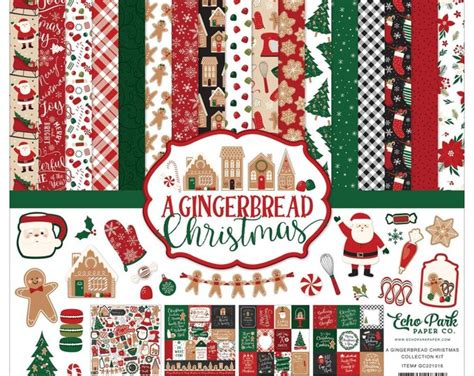 Echo Park Collection Kit X A Gingerbread Christmas Gc Etsy