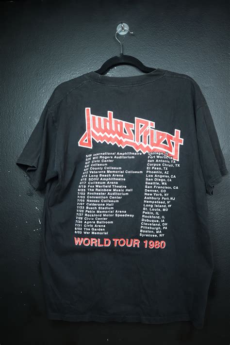 Judas Priest British Steel World Tour 1980 Vintage Tshirt