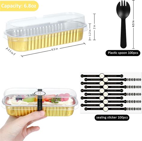 Juneheart Mini Moldes Para Pan Con Tapas Y Cucharas Paquete De