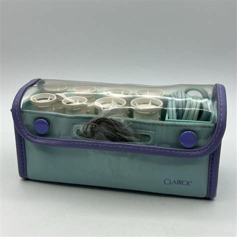 Vintage Clairol Travel Hot Rollers Clips Ts Denmark Blue Purple Works Etsy