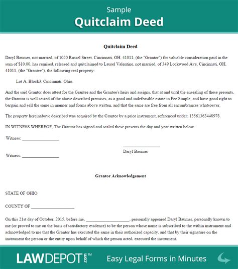 46 Free Quit Claim Deed Forms And Templates Template Lab Free Printable Quit Claim Deed