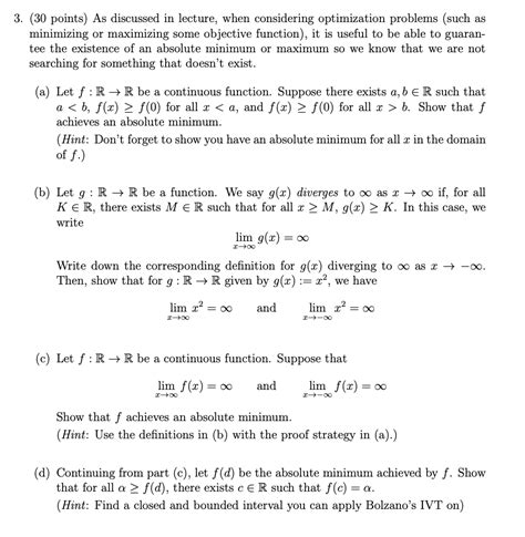 Solved 3 30 Points As Discussed In Lecture When