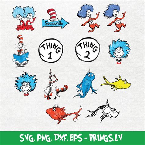 Dr Seuss Svg Dr Seuss Bundle Svg Dr Seuss Dxf Dr Seuss Png For