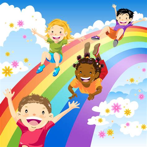 Rainbow Slide Illustrations Royalty Free Vector Graphics And Clip Art