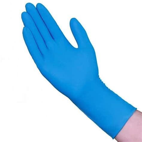 Vanguard Safety Powder Free Latex Industrial Gloves 14 Mil Blue