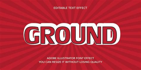 Premium Vector Ground Text Font Effect