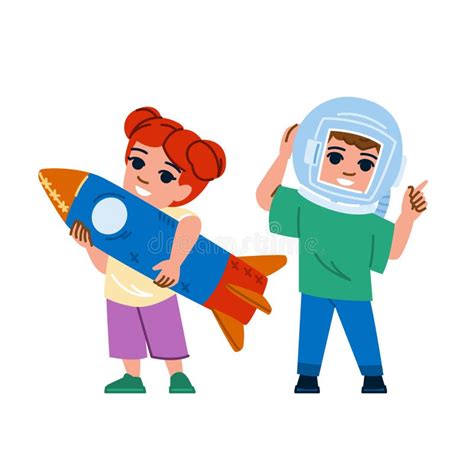 Astronaut Kids Diploma Spaceman Rocket Planets Stock Illustration