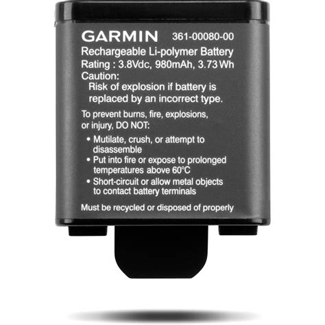 Garmin Rechargeable Battery Pack For Virb Xxe 010 12256 01 Bandh