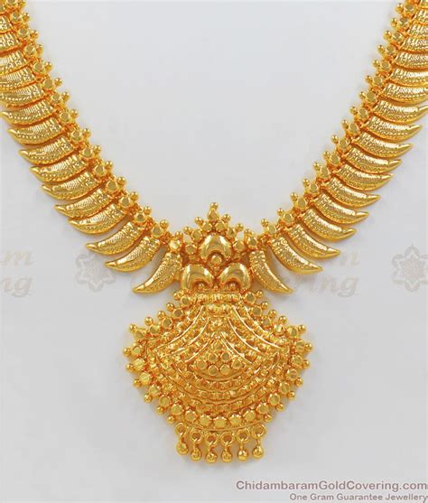 Buy Mullai Leaf Design Trendy Gold Plated Necklace Collection For