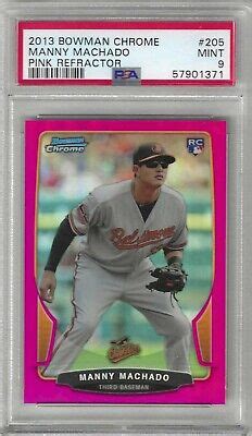 Bowman Chrome Pink Refractor Manny Machado Rc Psa