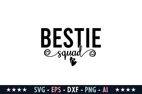 Bestie Squad Svg Graphic By Graphics River Creative Fabrica