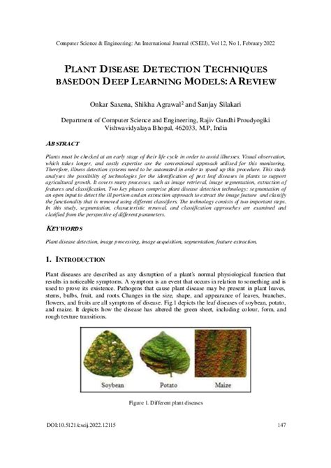 Pdf Plant Disease Detection Techniques Based On Deep Learning Models