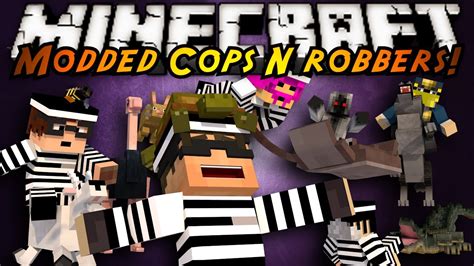 Minecraft Mini Game MODDED COPS N ROBBERS MO CREATURES YouTube