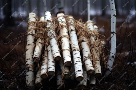 Premium Photo Birch Branches Bundled Together For Sauna Ritual