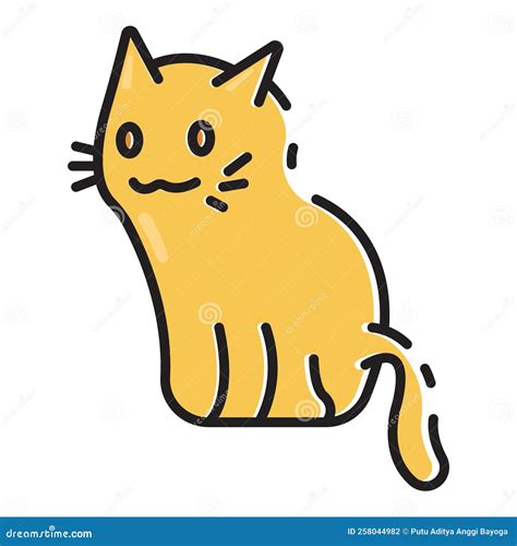 Gato de dibujos animados ilustración del vector Ilustración de gatito