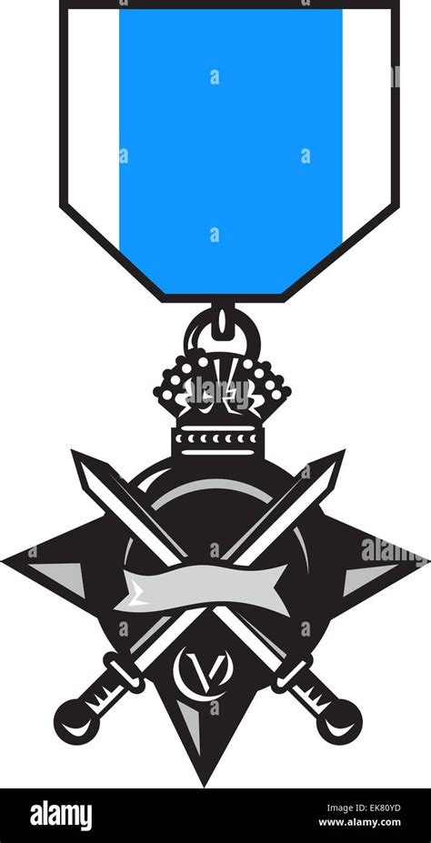 military medal of bravery crossed swords Stock Photo - Alamy