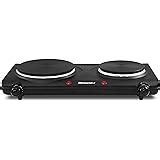 Amazon Elite Gourmet EDB BF Countertop Dual Flat Burner Electric Hot Burner
