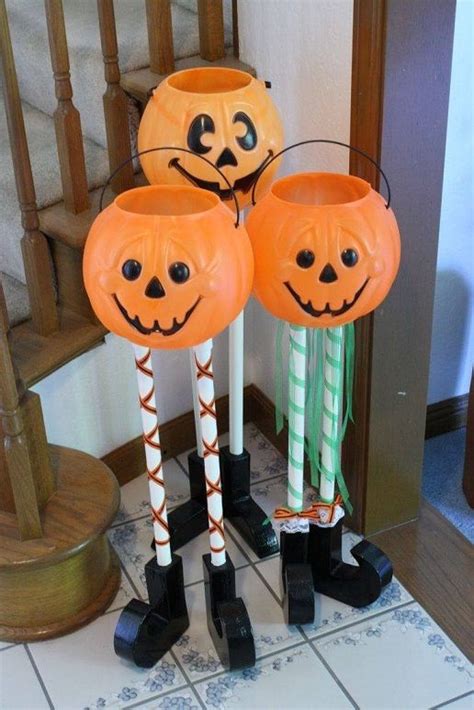 Dollar Plastic Pumpkin Bucket Craft Ideas Crafty Morning Homemade