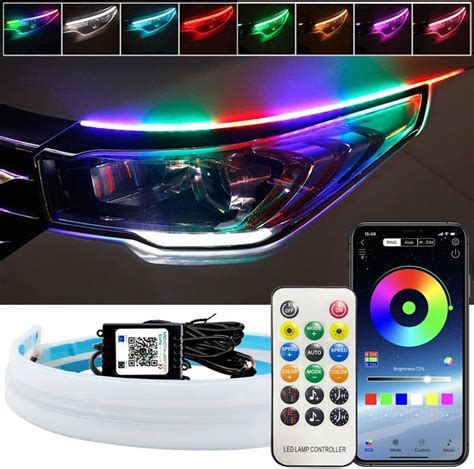 Amazon Car Headlight Led Strips With Remote Ledcare Inch