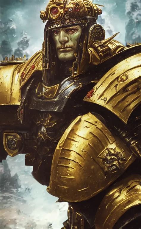 Warhammer K Half Lenght Portrait Of Emperor Of Stable Diffusion