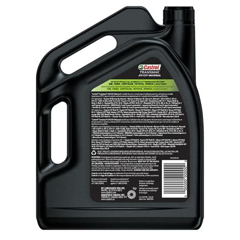 Castrol Transmax® Atfcvt Universal Full Synthetic Automatic Transmission Fluid 5 L Canadian Tire