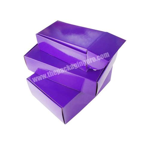 Factory High Quality Fsc Certificate Custom Printed Purple Corrugated