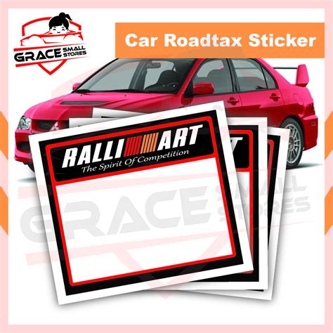 Car Roadtax Sticker Mitsubishi Ralliart Mivec The Spirit Of Competition