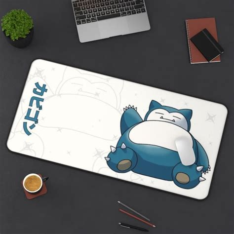 Snorlax Gaming Desk Mat Long Desk Mats Mousepad Christmas Birthday