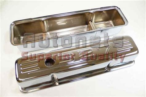 Sell Chevy Chrome Small Block 327 Logo Valve Cover Sbc 283 350 Short Oem Chrome Steel In Long