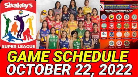 2022 Shakey S Super League Game Schedule October 22 2022 SSL Women S