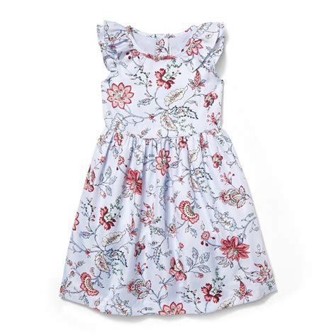 Girl Pale Blue Floral Floral Dress By Janie And Jack Girls Floral