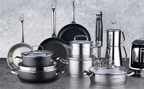 Korkmaz Alfa XL 11 Pieces Stainless Steel Cookware Set, Induction Base Cookware Pots and Pans ...