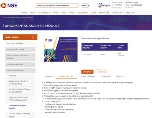 Fundamental Analysis Module By NSE Academy 1 Trade Brains